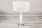 Designer Table Lamp White Glass Murano La Murrina Vanity (MVL7379)