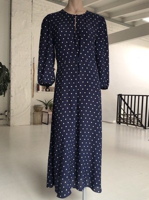 Baum & Pferdgarten Adya Dress blue Margot Gr 38 Scandi Style Polka Dots NP 300 