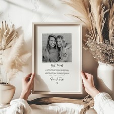 Personalised Best Friend Photo Print - Bestie Birthday Collage Print Frame BFF