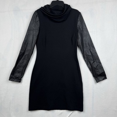 Lamarque Black Long Sleeve Genuine Leather Dress Size S | eBay