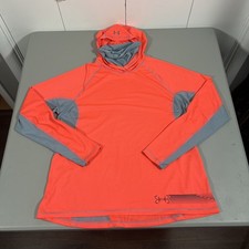 Under Armour Shirt Women s Sz XL Heat Gear Long Sleeve Gaiter Hooded Shirt