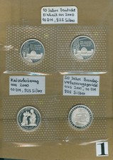 Bund monety 4 DM z 2000 i 2001 po 10 DM każda w srebrze 925