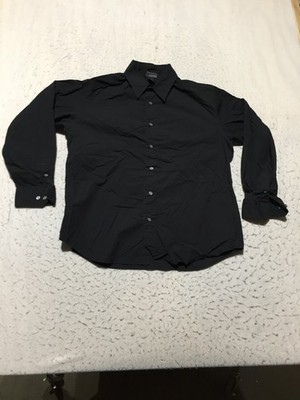 Cezani Dress Shirt Mens XL Black Long Sleeve