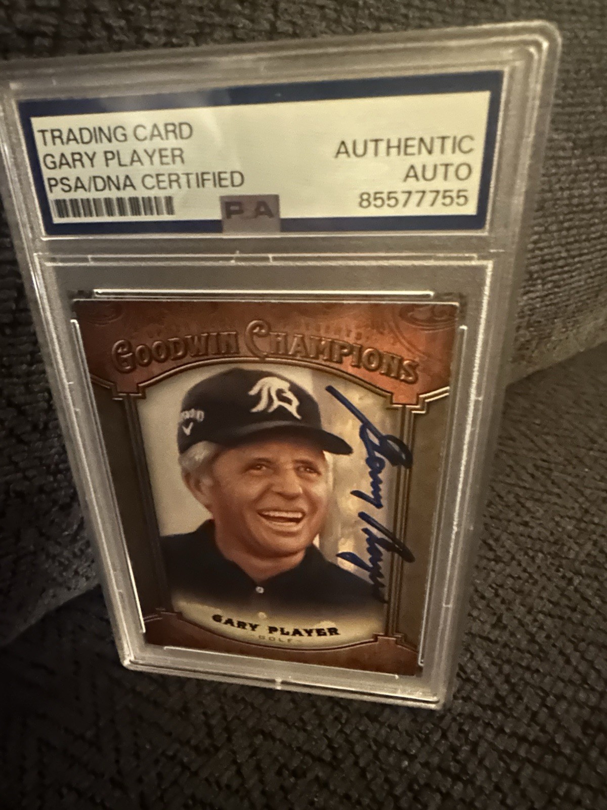 Gary Player Signed 2014 Goodwin Champions Golf #124 Card PSA /DNA Slab COA