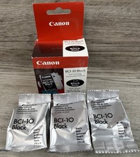 Genuine Canon BCI-10 Black Packs 3 Total Ink Cartridges New Sealed