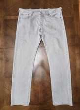 Levi  s 501 Original Fit Jeans Men  s W38 L34 Light gray wash denim Button Fly