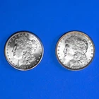 SILVER MORGAN DOLLARS UNC 1881 S AND 1890 O