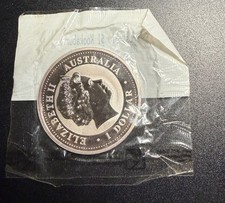 2001 1oz .999 Fine Silver Australian Kookaburra Perth Mint BU in Capsule