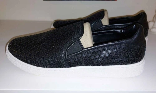 UGG W CAS GLITTER (1095529) Nero Mocassino Slip On Design Stella Nuovo con Scatola