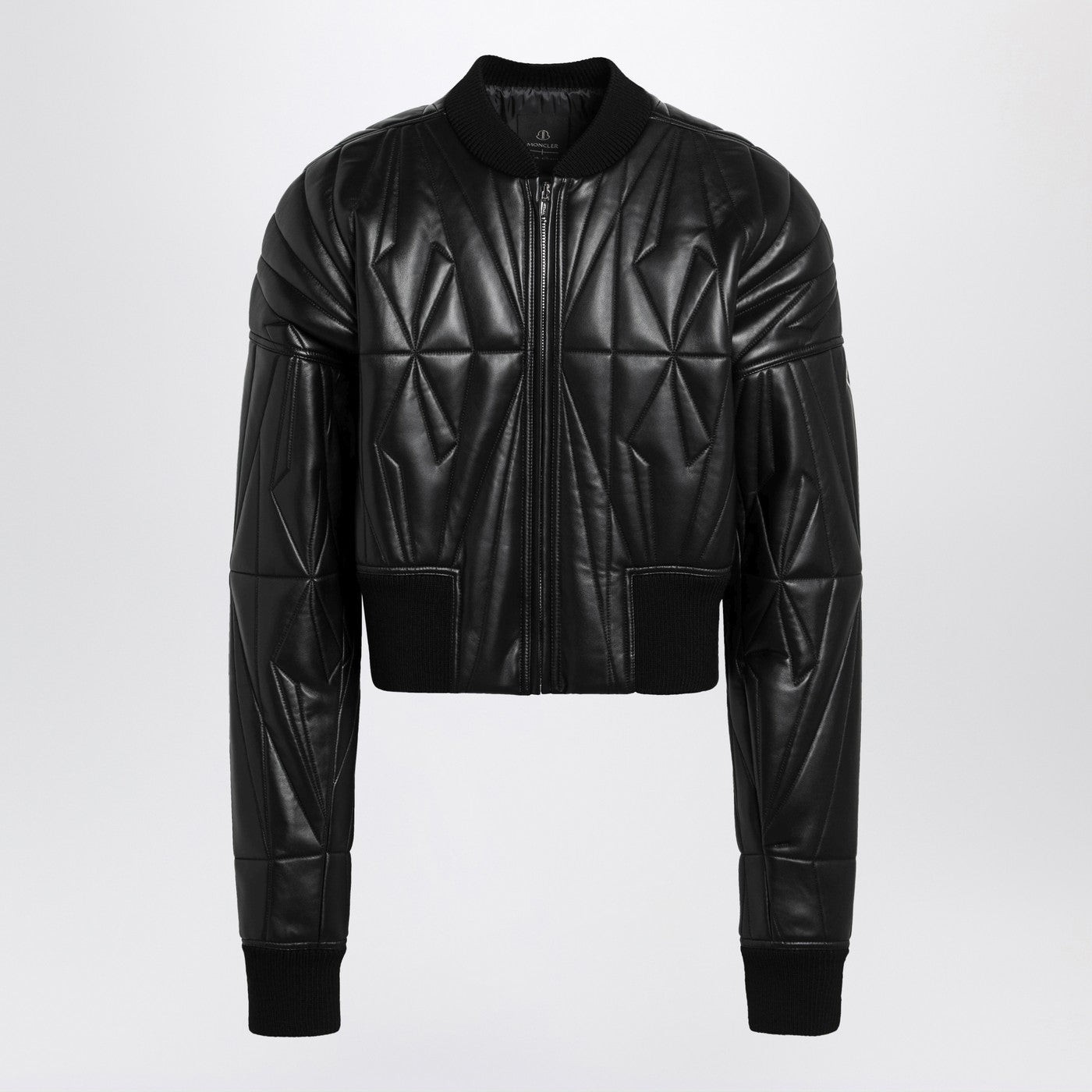 RICK OWENS Black Leather Zip-Up Bomber Jacket New & Authentic