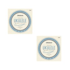 D'Addario Ukulele Strings 2 Sets Black Nylon EJ53T Uke Tenor