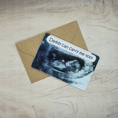 Card Baby Scan Gifts For Daddy Baby Scan Wallet Card Baby Keepsake - Main Image