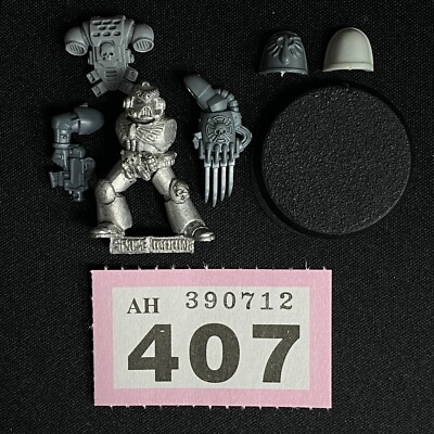 Épaulette Death Guard Warhammer 40K - Chaos Space Marines - Modèle Métal Rare OOP - Games Workshop