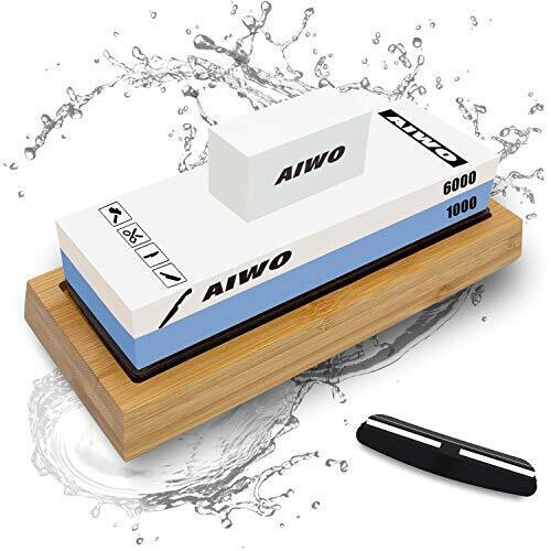 Knife Sharpening Stone Setwhetstone Set 2 Side Grit 1000/6000for Coarse Sharpeni