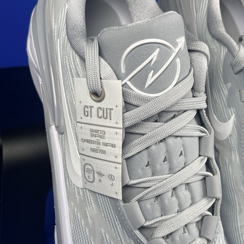 NIKE Air Zoom GT CUT 2 TB Basketball Shoes Men's Size 8.5 Wolf Grey White - Picture 4 of 10