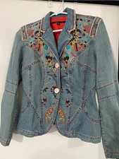 Marc Jacobs embroidered denim blazer