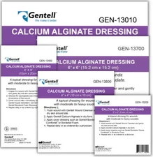 Gentell 13480 Calcium Alginate 4 in. x 8 in. Dressing (Box of 5)