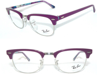 RAY BAN BRILLE LILA SILBER RB 5154 5652 CLUBMASTER 3016 FASSUNG 2156 ETUI 5294
