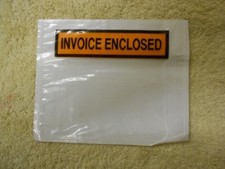 100 2-Mil Invoice Enclosed 4 1/2 x 5 1/2" Packing Slips Envelopes Box Pouches
