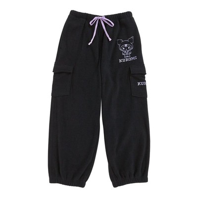 Sanrio Characters Kuromi Fleece Cargo Pants JPwoma L-size Japan Limited Original