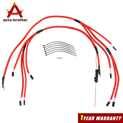 RED HEAVY DUTY GLOW PLUG HARNESS KIT FOR CHEVROLET GMC 6.5L 6.5 TURBO DIESEL 