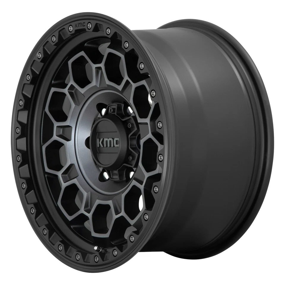 KMC KM545 Trek 17x8 6x5,5 negro satinado con rueda de tinte gris llanta de 17" 20 mm Foto 2 de 4