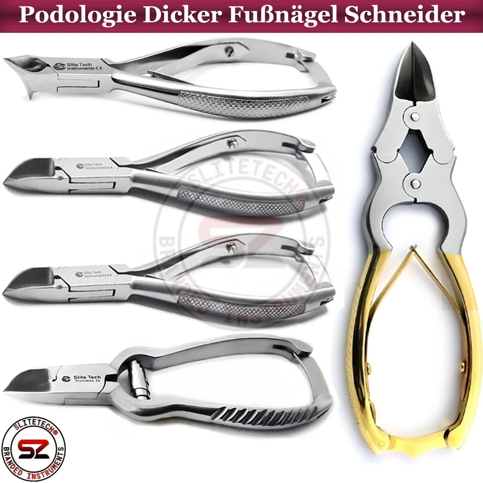 SLITETECH® Profi Fußnägel Knipser starke Nagelzange doppelter Übersetzung Kopfschneider