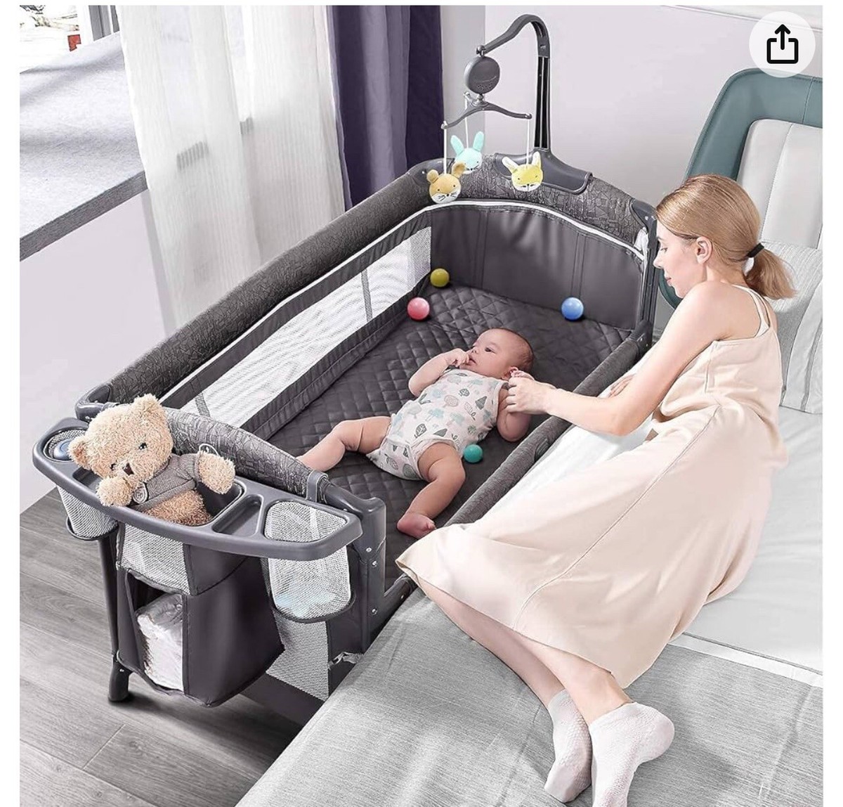 Newton Baby Bassinet With Drop Down Side ADOVEL Baby Bassinet