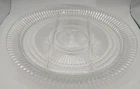 Vintage Anchor Hocking "Queen Mary" Clear Glass Divided Serving Plate