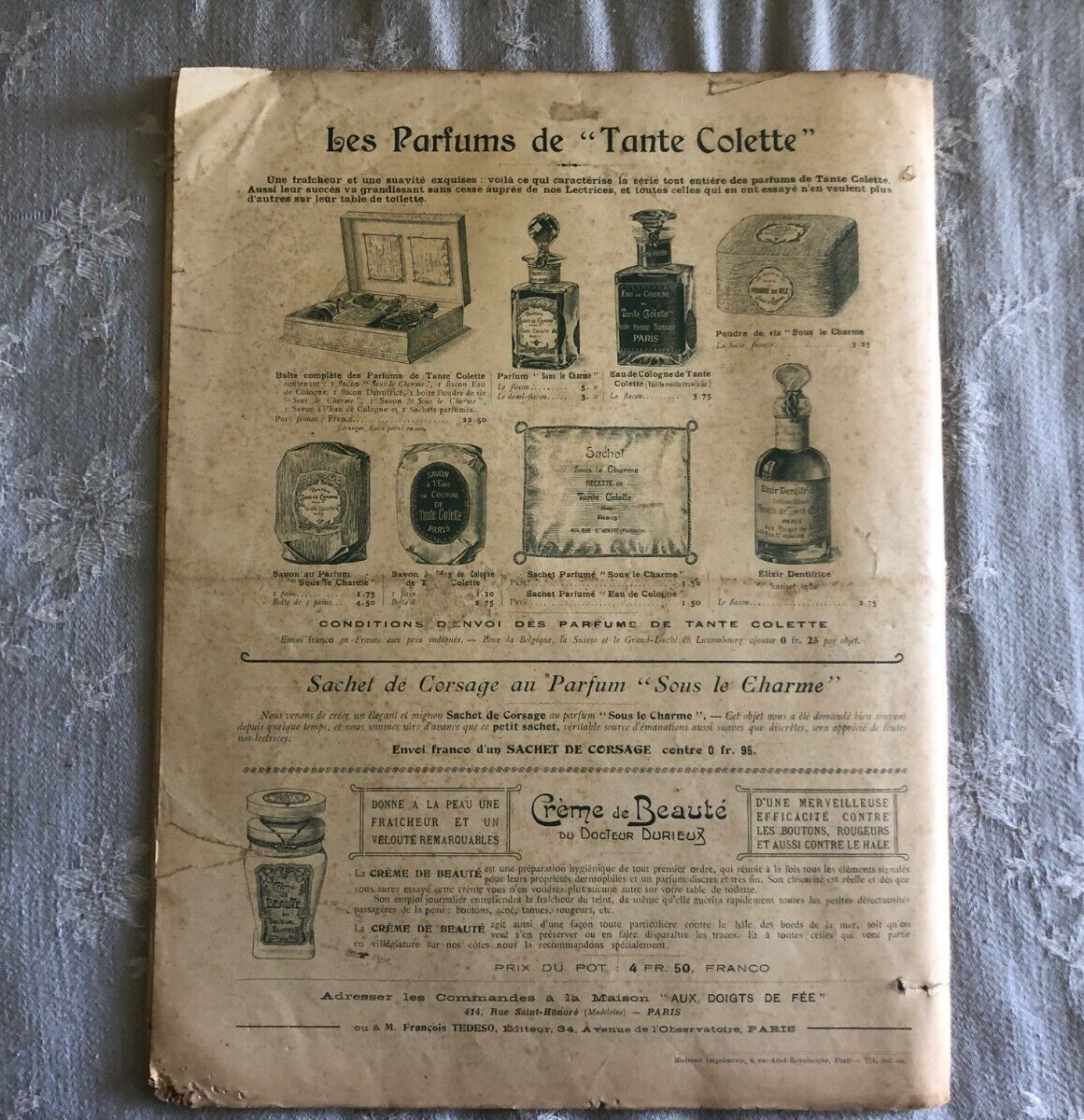 Antique French Ladies Store Catalogue for Journal des Ouvrages de