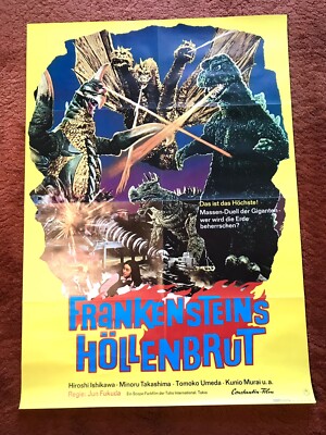 Frankensteins Höllenbrut Kinoplakat Poster A1, Godzilla, 1972, Jun Fukuda