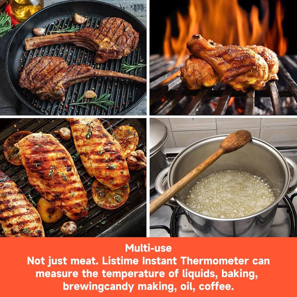 Meat Thermometer for Grill,Cooking and BBQ.Waterproof Instant Read Food Therm...