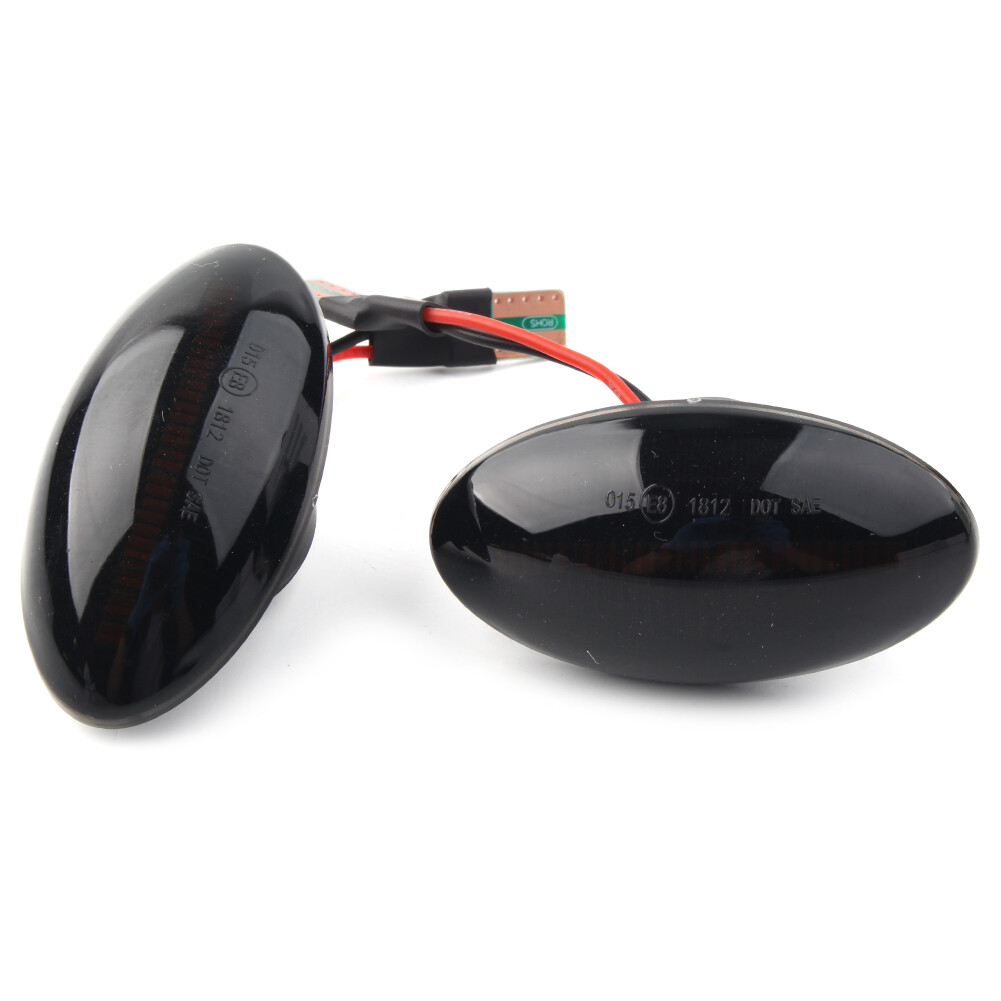 Dynamic Side Marker Light Turn Signal Light For Mini Cooper R50 R52 R53 Black US