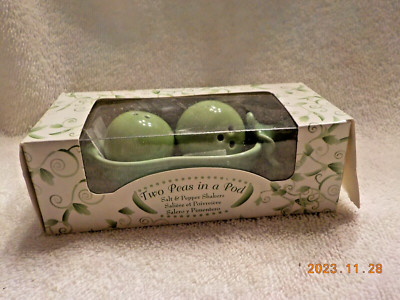 Two Peas In A Pod Salt & Pepper Shakers Pier 1 Kate Aspen Open Box