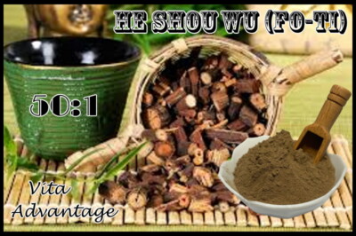 100% Pure & Organic HE SHOU WU (FoTi)  High Potency 50:1 extract powder  1lb