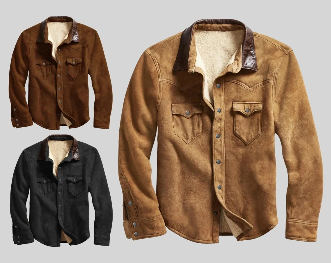 Rrl shearling discount western shirt jacket