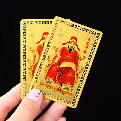 Amulet Card Wenchang Gold Card Metal Buddha Card Waterproof Portable Card Gifts - Picture 6 of 12