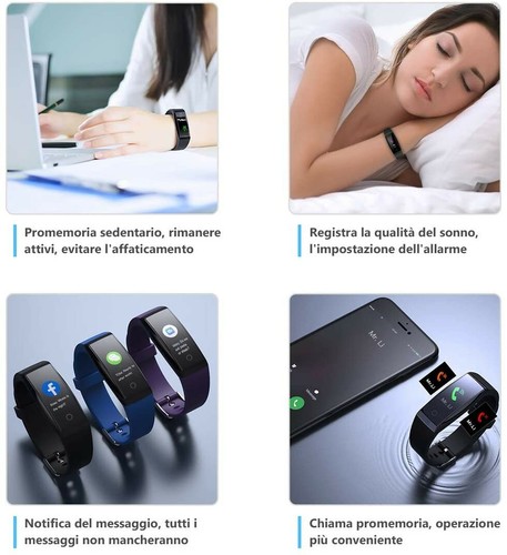 Smartwatch Bracciale Orologio OLED Cardiofrequenzimetro Fitness 2021 bluetooth - Foto 6 di 7