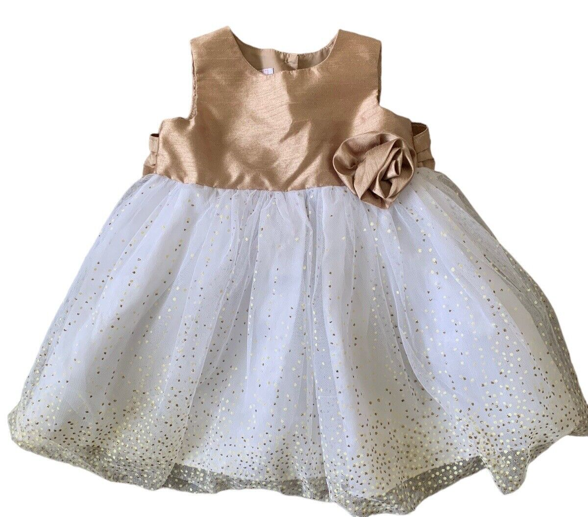 Marmellata Classics Baby Girls Christmas Dress Sz 12 Months Gold Glitter  Formal | eBay