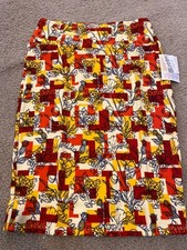 LuLaRoe Cassie Pencil Skirt Womens Sz M Aztec Floral Geometric Floral Print NWT