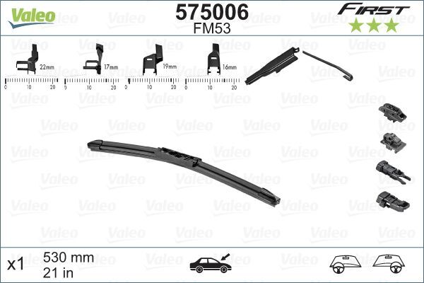 Valeo 575006 Wischblatt FüR Alfa Romeo Audi BMW Chrysler CitroËN Daewoo-image
