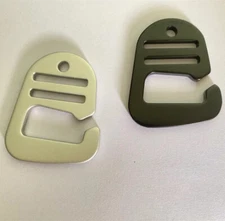 G Aluminum Metal Hook Webbing Release Flat Buckle Adjusters Bag Backpack 20mm