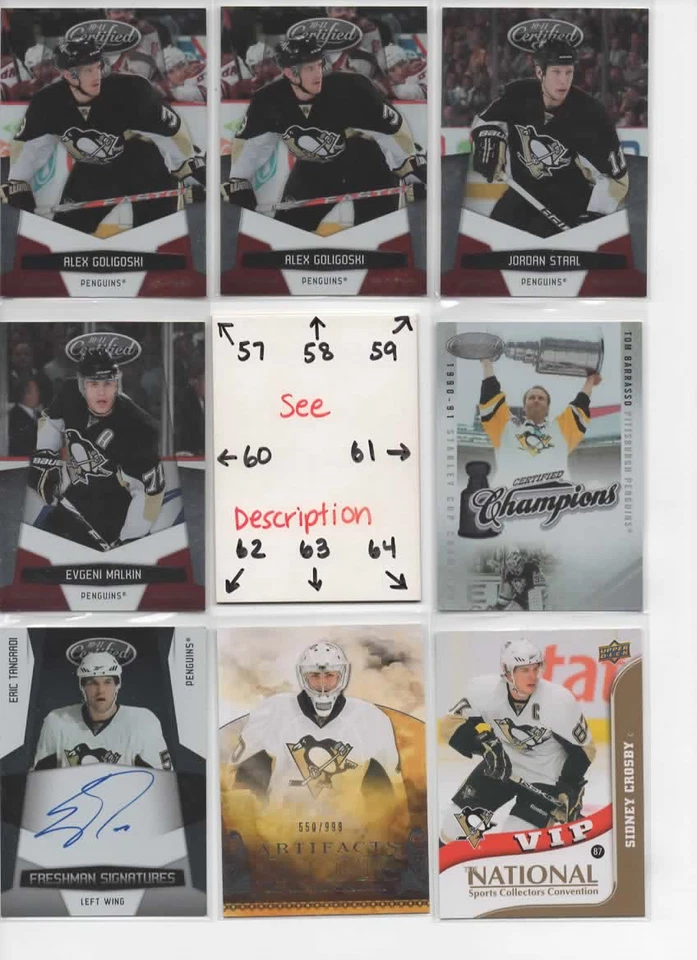 Pittsburgh Penguins SERIAL #'d Rookies Autos Jerseys CROSBY LEMIEUX MALKIN JAGR - Image 4 of 4