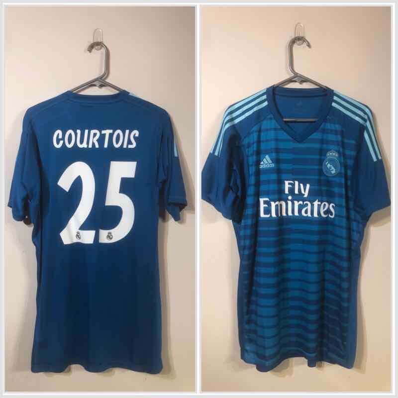 Courtois #25 Real Madrid 2018/19 Away Goalkeeper Large Shirt