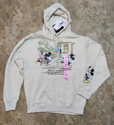 Disney Mickey Mouse Women's Size Small Character Hoodie Kangaroo Pocket Minnie
