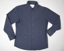 Mizzen Main Shirt Men XL Trim Fit Blue Check Leeward Stretch Long Sleeve Work