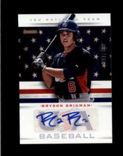 BRYSON BRIGMAN 2013 PANINI USA BASEBALL BOX SET TEAM USA AUTO #097/499 BD2076
