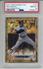 2022 TOPPS GILDED COLLECTION LAVA GOLD ETCH WILLIE MAYS /10 PSA 10 LOW POP RARE