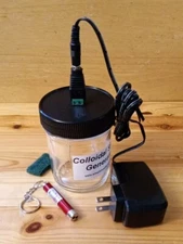 Colloidal Silver Generator 99.99% Silver, Simple Health Products 8oz jar BLK