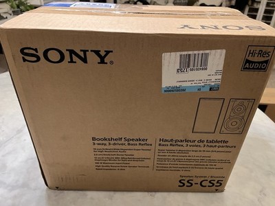 Sony SS-CS5 Bookshelf Speakers Pair Hi-Res Audio 3-Way 3-Driver NEW In Box
